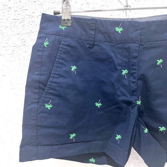 Nautica Blue and Green Bermuda Shorts with Palm Tree Embroidery 2 - Picture 5 of 5
